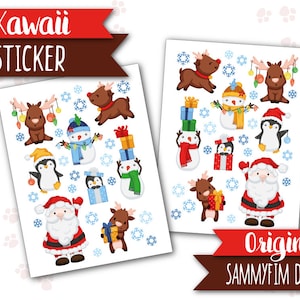 Kawaii Sticker "Weihnachts-Trubel"