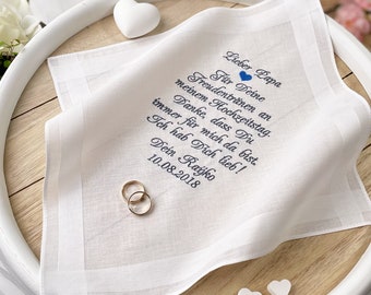 Embroidered handkerchief dad