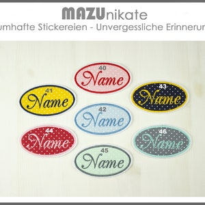 Namensschild gestickt, Applikation, Aufnäher mit Namen