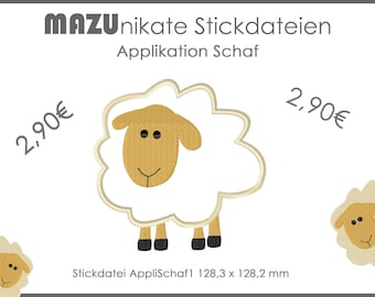 Stickdatei Schaf Applikation