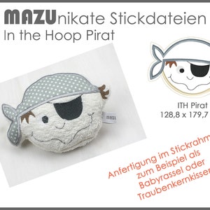 Stickdatei Pirat in the Hoop ITH Bild 1