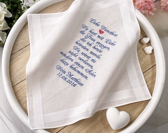 Embroidered handkerchief mother-in-law groom