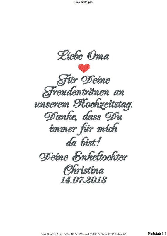 Besticktes Taschentuch Fur Die Oma Der Braut Etsy