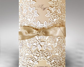 lace wedding invitations etsy