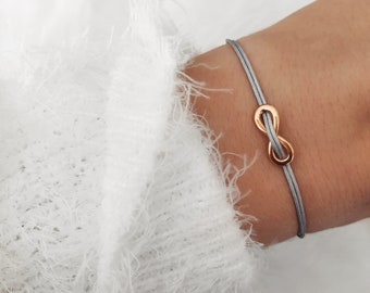 Filigranes Armband Infinity Roségold Silber Gold Bracelet Bracelets Makramee Freundschaftsarmband