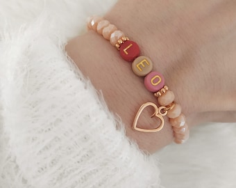 IVELECT Bracciale A Strati Con Iniziale A-Z E Ciondolo Cuore - Acciaio Inox Ipoallergenico, Regalo Per Donne E Ragazze - 4