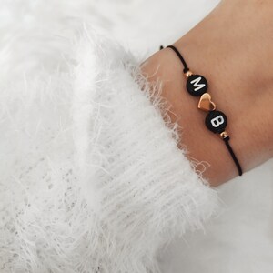 Armband Roségold Wunschbuchstaben Buchstaben Initialen Bracelet Initialenarmband Farbwahl