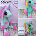 Set of three unicorns english crocheting patterns - three size of unicorns - 37cm, 47cm, 60cm, big, medium and small unicorn - Ezerioszka
