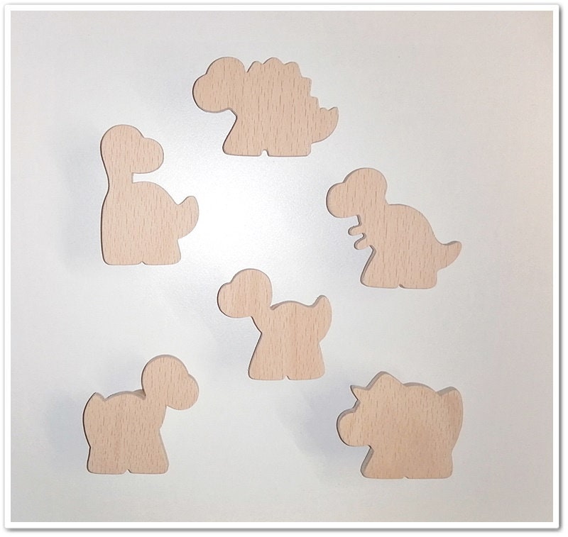 Poignée de meuble dinosaure, poignée de meuble, boutons en bois, boutons de meuble, boutons de commode, meubles pour enfants, meubles, poignée d'armoi