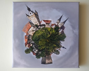 Canvas picture round panorama panorama Bad Wimpfen