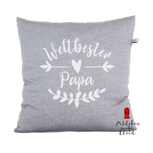World's Best Dad, cojín, 40 x 40 cm, funda de cojín e incrustación