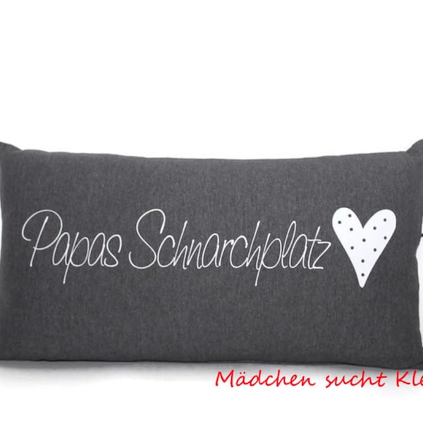 Housse de coussin & incrustation 30x50 pour papa