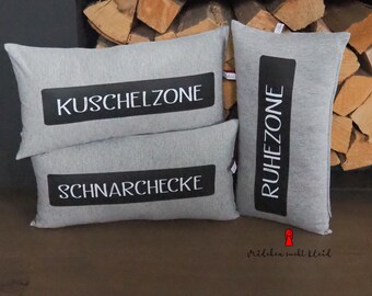 Pillow with sayings, 20 x 40 cm, neck roll