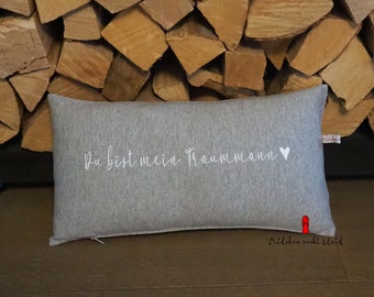 Almohada Dream Man con incrustaciones en gris San Valentín