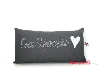 Pillow with zipper for grandma, grandma's snoring place, neck roll, gift for grandma, great-grandma, grandmother