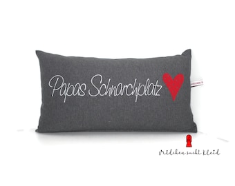 Kissen mit Reißverschluss für Papa, Papas Schnarchplatz, Nackenrolle, Geschenk für Papa, Bester Papa, inklusive Inlay