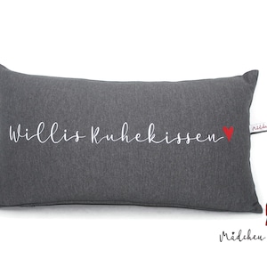 Personalized rest pillow with zipper and inlay, farewell gift for work colleagues