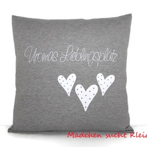Pillow for great-grandmother with zipper and inlay, 40 x 40 cm image 1