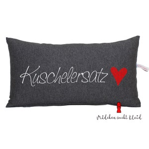 Pillow cuddle replacement, cover with zipper and filling. Pillow for the partner, neck roll, gift man, cuddle replacement, love, love