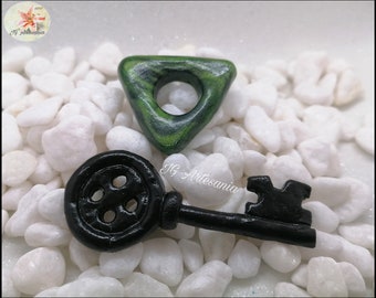 Key and Amulet inspired by Coraline fimo