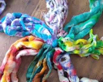 Hand-Painted Hand-Dyed Roving