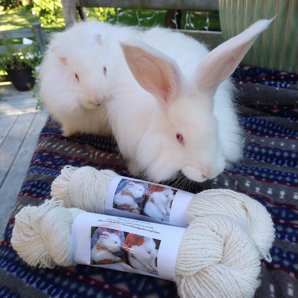 White Angora Bunny Yarn