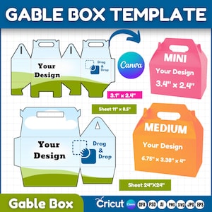Giebel Box Vorlage svg, Giebel Box Vorlage, Party Favor Box, Giebel Box svg, Giebel Geschenkbox, Geschenkbox svg, DIY Box Vorlage, Giebel Box Mockup