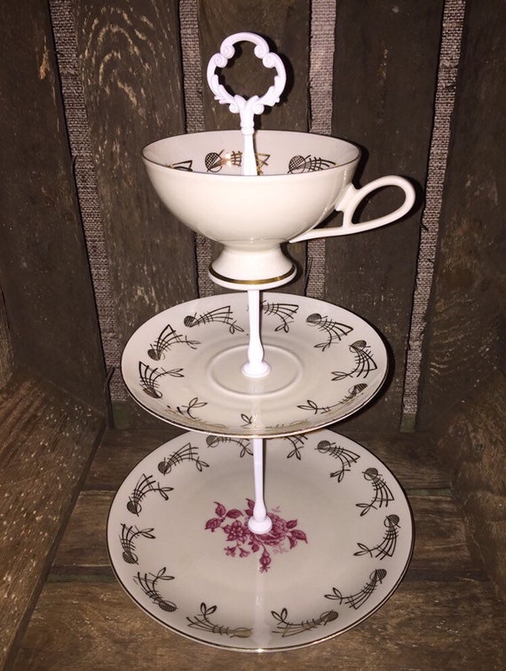Etagere Sammeltasse Porzellan Vintage Retro 50er Jahre