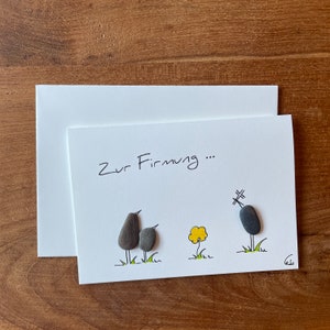 Kieselsteinbild Klappkarte "Zur Firmung..."