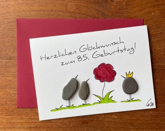 Steinkarte - Herzlichen Glückwunsch zum 85. Geburtstag!