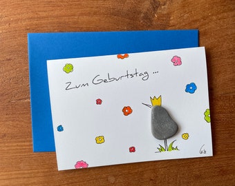 Kieselsteinbild Klappkarte Zum Geburtstag ...