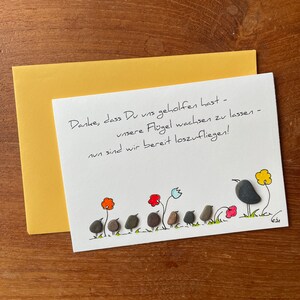 Abschiedsgeschenk Kindergarten Erzieher*innen Kieselsteinkarte