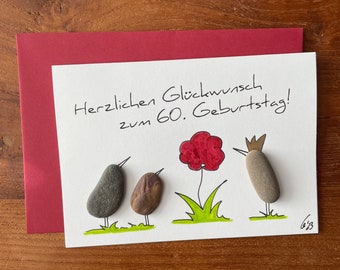 Steinkarte - Herzlichen Glückwunsch zum 60. Geburtstag!