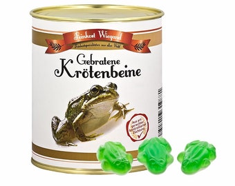 geniales Spaßgeschenk "Krötenbeine aus der Dose" | Haribo Frösche | kleines Präsent | Mitbringel | witzige Geschenke für Naschkatzen