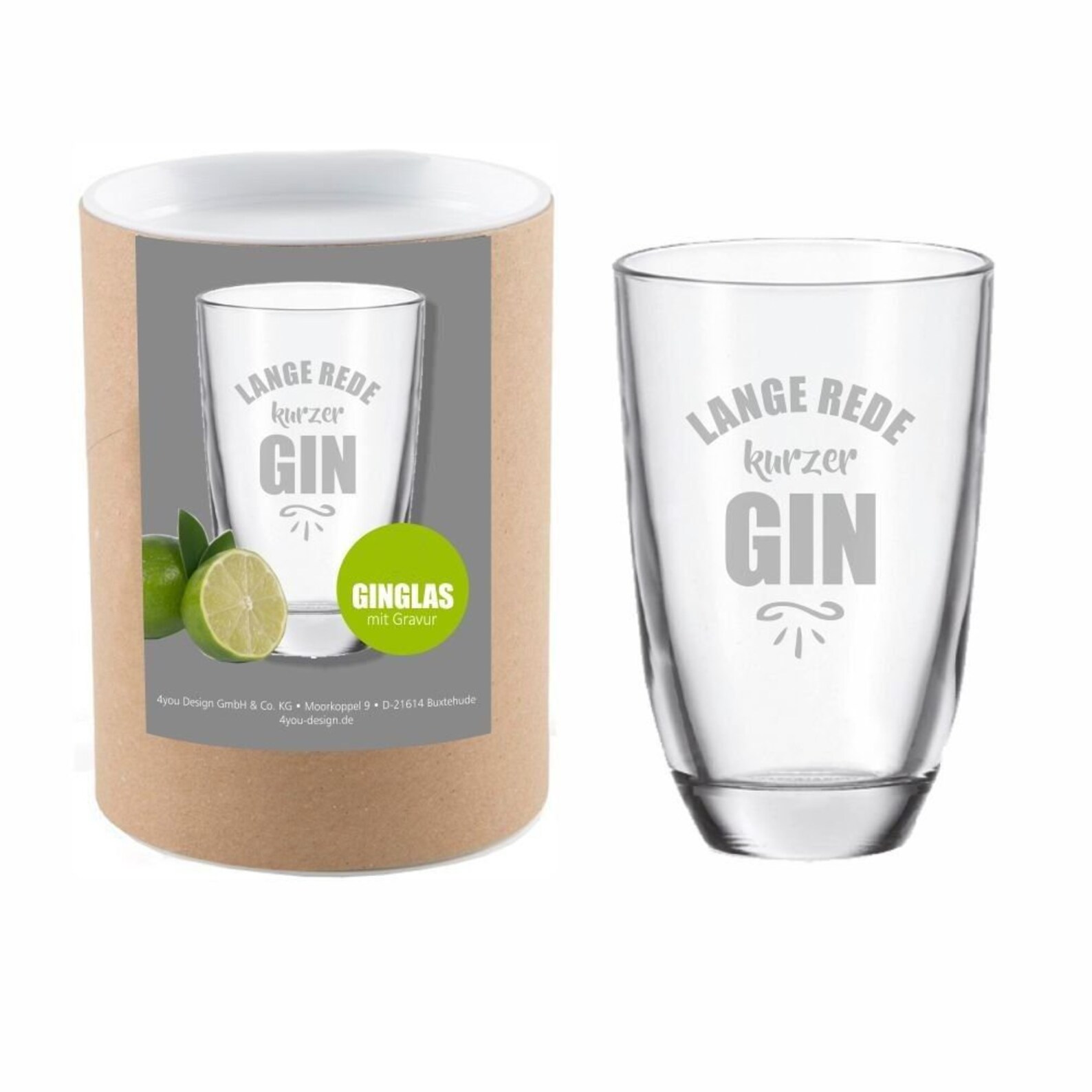 GINGlas mit Spruch Lange Rede kurzer GIN Etsy