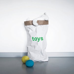 Sack aus Altpapier für Spielzeug