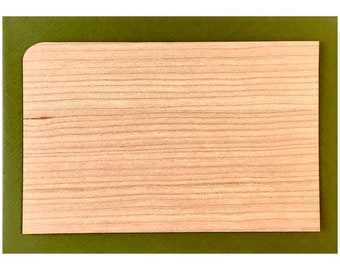 Cherry wood greeting card with blank envelope