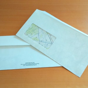 Sobres con ventana y tiras adhesivas de mapas (20 piezas)