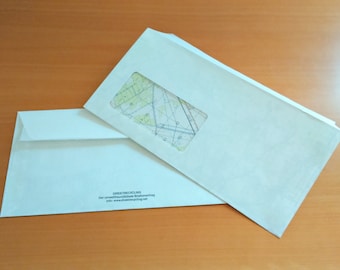 Enveloppes avec fenêtre et bandes adhésives à base de cartes (20 pièces)