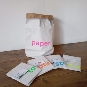 Sacchetti di carta straccia, set da 5