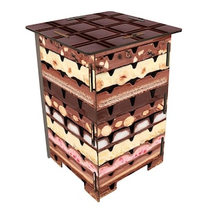 Tabouret photo - chocolat