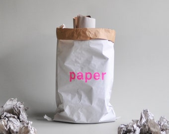 Bag made from recycled paper for paper