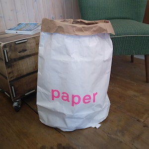 Bag made from recycled paper for paper