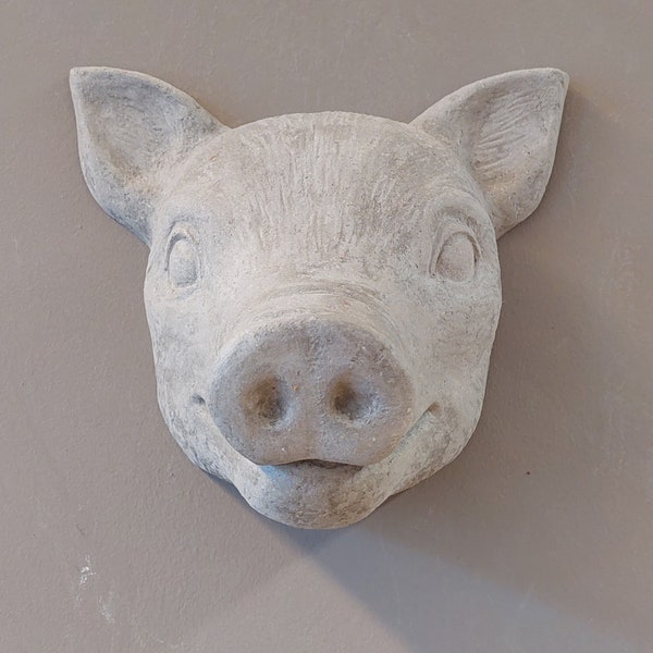 Cochon en papier mâché (aspect béton)