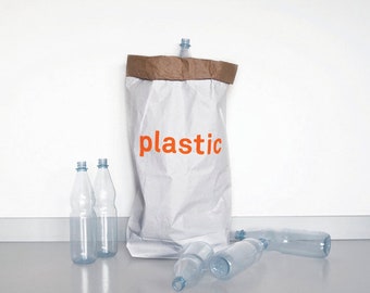 Sac poubelle en papier pour plastique