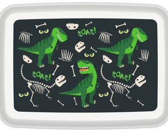 Lunchbox Biokunststoff mit Aufdruck "Dino"