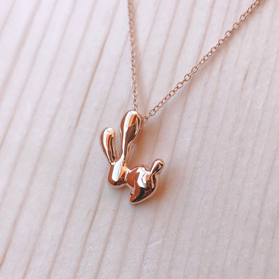 Brave Bunny (Rose Gold Vermeil) Sterling Silver Little Joys Pendant Necklace