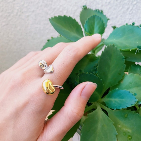 Budding Ring (Gold Vermeil) Sterling Silver organic flower seed sterling silver jewelry floral gold vermeil budding stud