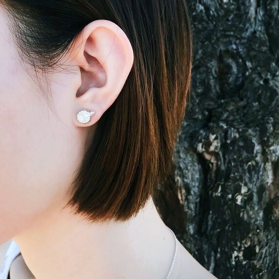 Tree Rings Studs Sterling Silver Earrings