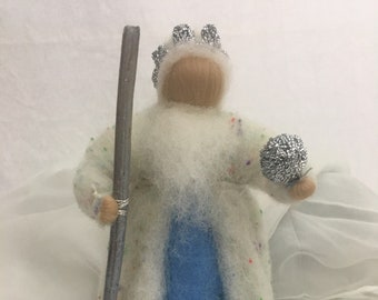King Winter, Father Frost, wool, Waldorf Art